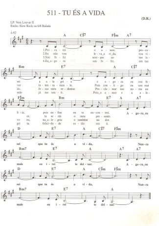 Catholic Church Music (Músicas Católicas) Tu És a Vida score for Keyboard