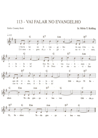 Catholic Church Music (Músicas Católicas) Vai Falar No Evangelho score for Keyboard