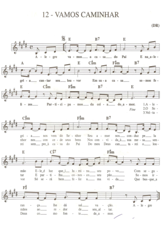Catholic Church Music (Músicas Católicas) Vamos Caminhar 2 score for Keyboard