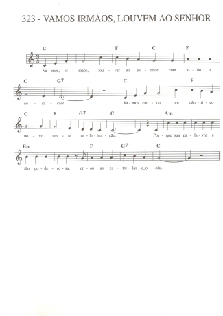 Catholic Church Music (Músicas Católicas) Vamos Irmãos Louvem Ao Senhor score for Keyboard