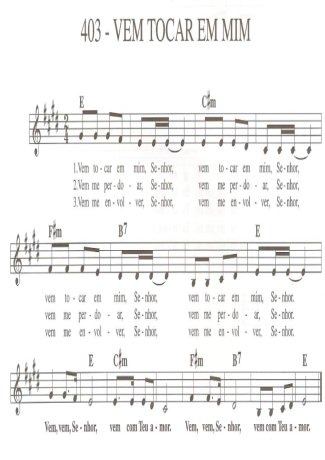 Catholic Church Music (Músicas Católicas) Vem Tocar em Mim score for Keyboard