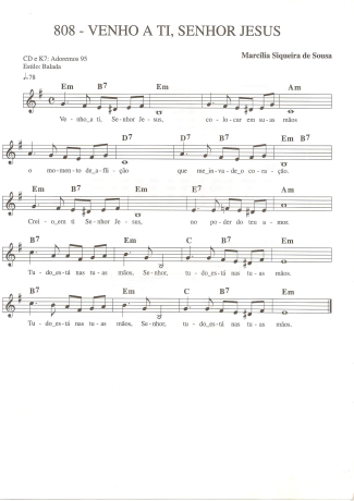 Catholic Church Music (Músicas Católicas)  score for Keyboard