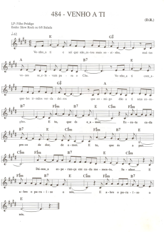 Catholic Church Music (Músicas Católicas) Venho a Ti score for Keyboard