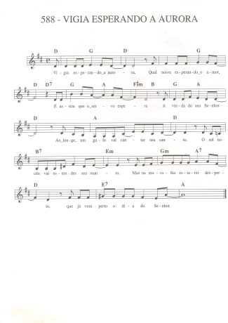 Catholic Church Music (Músicas Católicas) Vigia Esperando a Aurora score for Keyboard