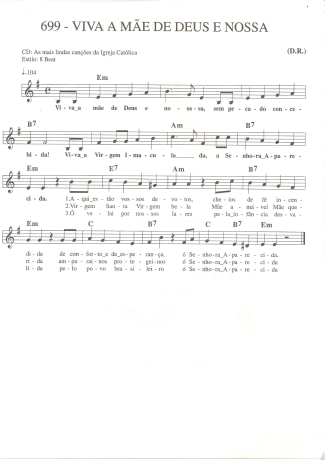 Catholic Church Music (Músicas Católicas)  score for Keyboard