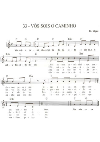 Catholic Church Music (Músicas Católicas) Vós Sois o Caminho score for Keyboard