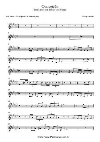 Cauby Peixoto Conceição score for Tenor Saxophone Soprano Clarinet (Bb)
