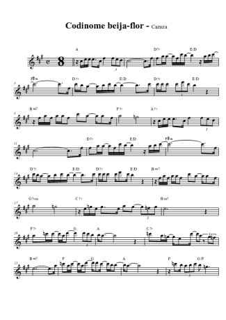 Cazuza  score for Alto Saxophone