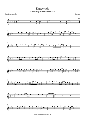 Cazuza  score for Alto Saxophone