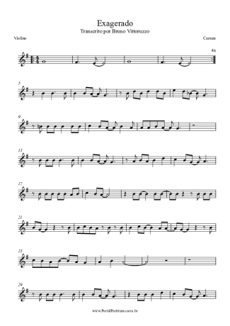 Cazuza  score for Violin