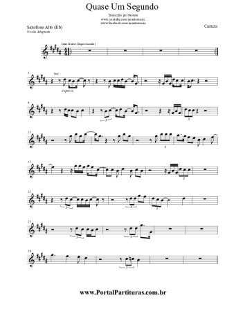 Cazuza  score for Alto Saxophone