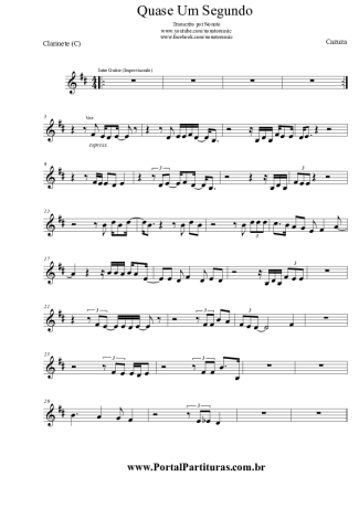 Cazuza  score for Clarinet (C)