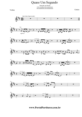 Cazuza  score for Violin