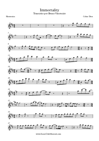 Céline Dion  score for Harmonica