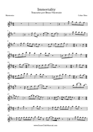 Céline Dion Immortality score for Harmonica
