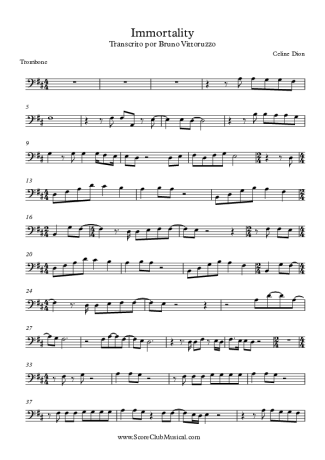 Céline Dion  score for Trombone