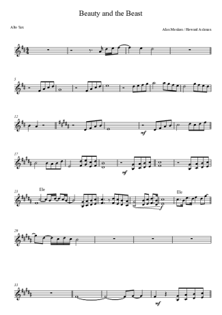 Score for Alto Saxophone