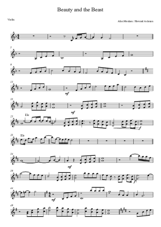 Score for Violin