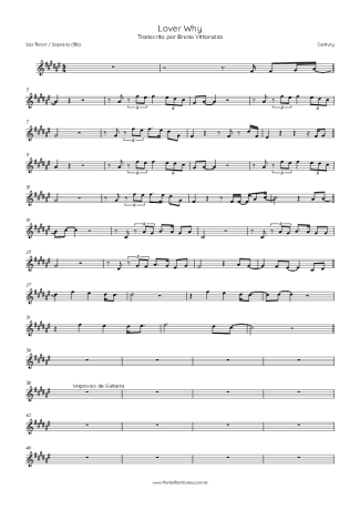 Score for Tenor Saxophone Soprano (Bb)