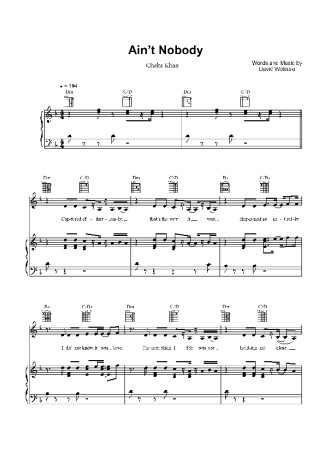 Chaka Khan  score for Piano