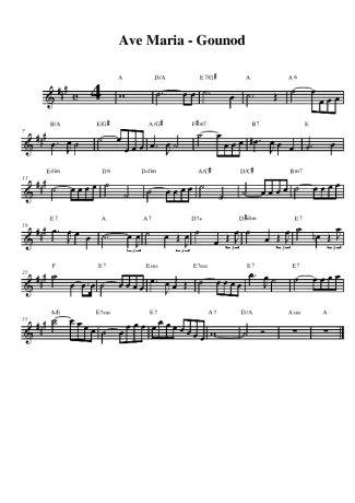 Charles Gounod Ave Maria score for Alto Saxophone