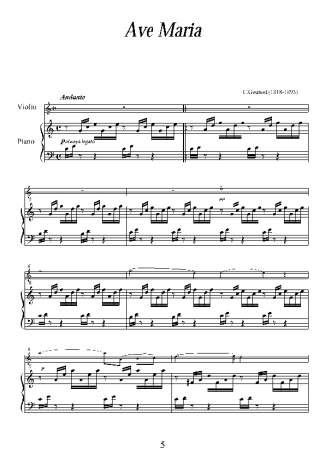 Charles Gounod Ave Maria score for Piano