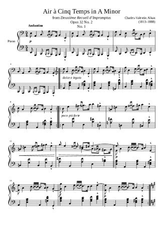 Charles Valentin Alkan  score for Piano