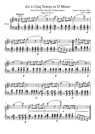 Charles Valentin Alkan  score for Piano