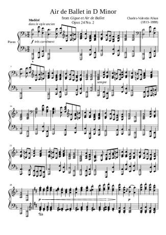 Charles Valentin Alkan  score for Piano