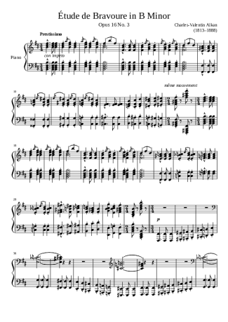 Charles Valentin Alkan  score for Piano