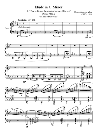 Charles Valentin Alkan  score for Piano