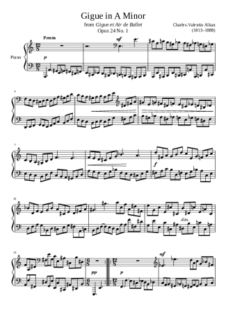 Charles Valentin Alkan  score for Piano