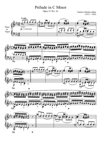 Charles Valentin Alkan  score for Piano