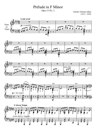 Charles Valentin Alkan  score for Piano