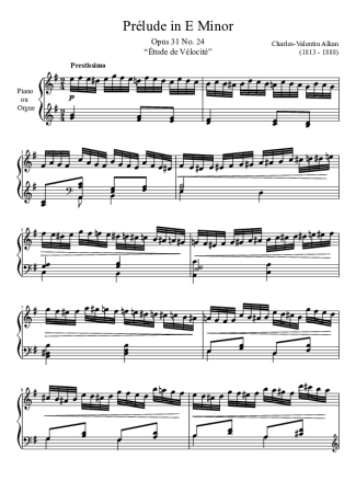 Charles Valentin Alkan  score for Piano