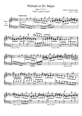 Charles Valentin Alkan  score for Piano