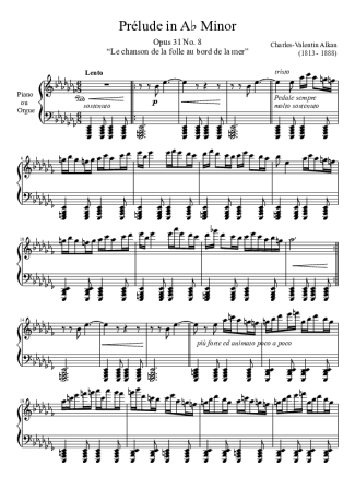 Charles Valentin Alkan  score for Piano