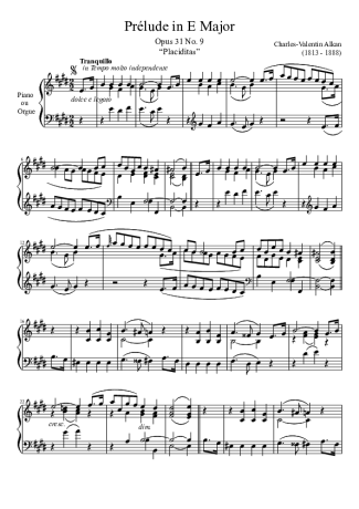 Charles Valentin Alkan  score for Piano