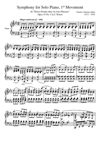 Charles Valentin Alkan  score for Piano