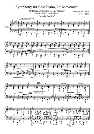 Charles Valentin Alkan  score for Piano