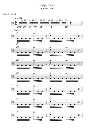 Score for Drums