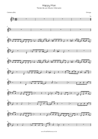 Chicago Happy Man score for Clarinet (Bb)