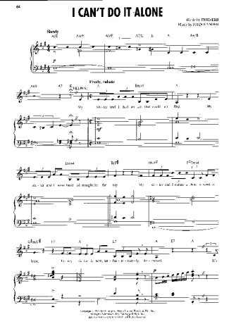 Chicago I Can´t Do It Alone score for Piano