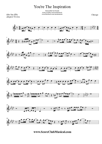 Chicago  score for Alto Saxophone