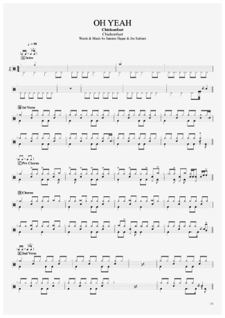 Chickenfoot  score for Drums