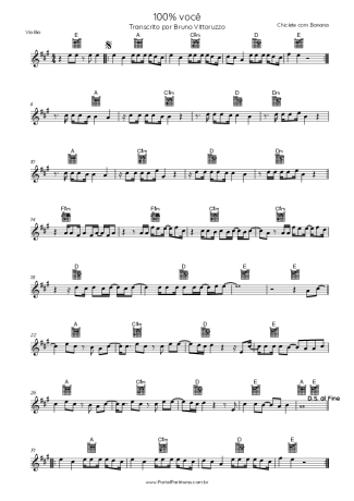 Chiclete com Banana 100 Por Cento Você score for Acoustic Guitar