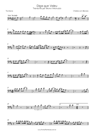 Chiclete com Banana Diga Que Valeu score for Trombone