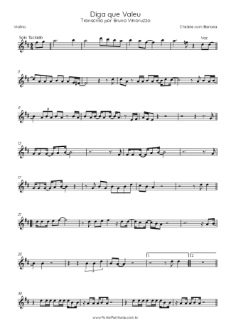 Chiclete com Banana Diga Que Valeu score for Violin