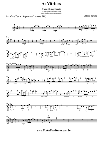 Chico Buarque  score for Clarinet (Bb)