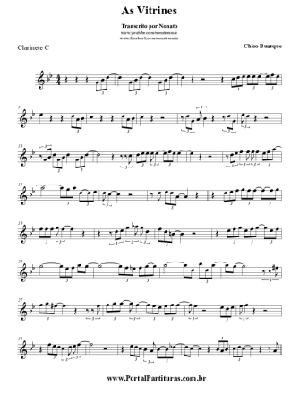 Chico Buarque As Vitrines score for Clarinet (C)